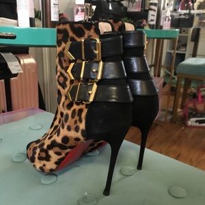 Leopard Louboutin booties